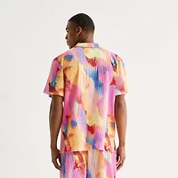 Hope & Wonder Pride Unisex Adult Short Sleeve Cap Regular Fit Button-Down Shirt