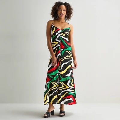 Hope & Wonder Juneteenth Womens Sleeveless Maxi Dress