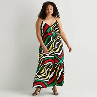 Hope & Wonder Juneteenth Womens Plus Sleeveless Maxi Dress