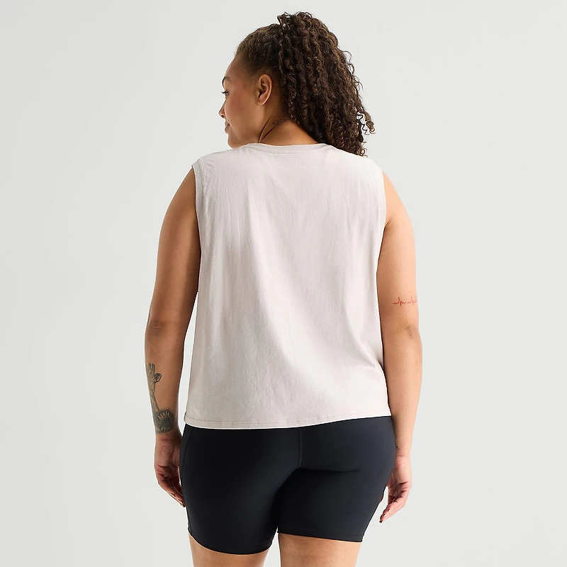 Xersion Womens Crew Neck Sleeveless Active Plus Tank Top