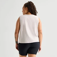 Xersion Womens Crew Neck Sleeveless Active Plus Tank Top