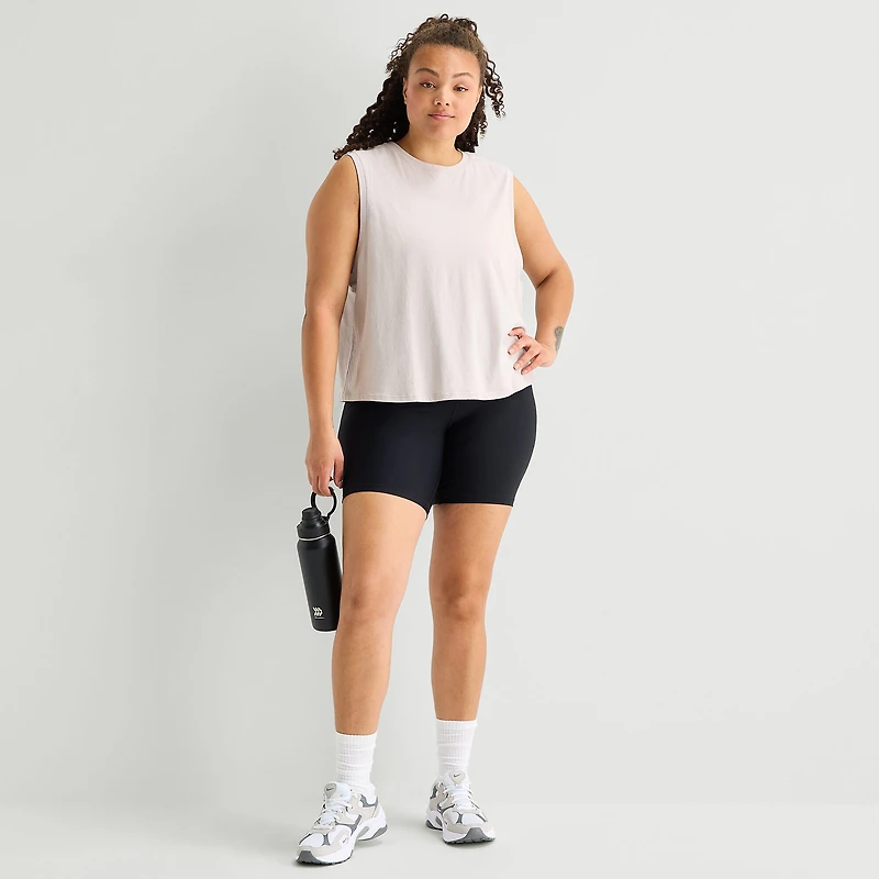 Xersion Womens Crew Neck Sleeveless Active Plus Tank Top