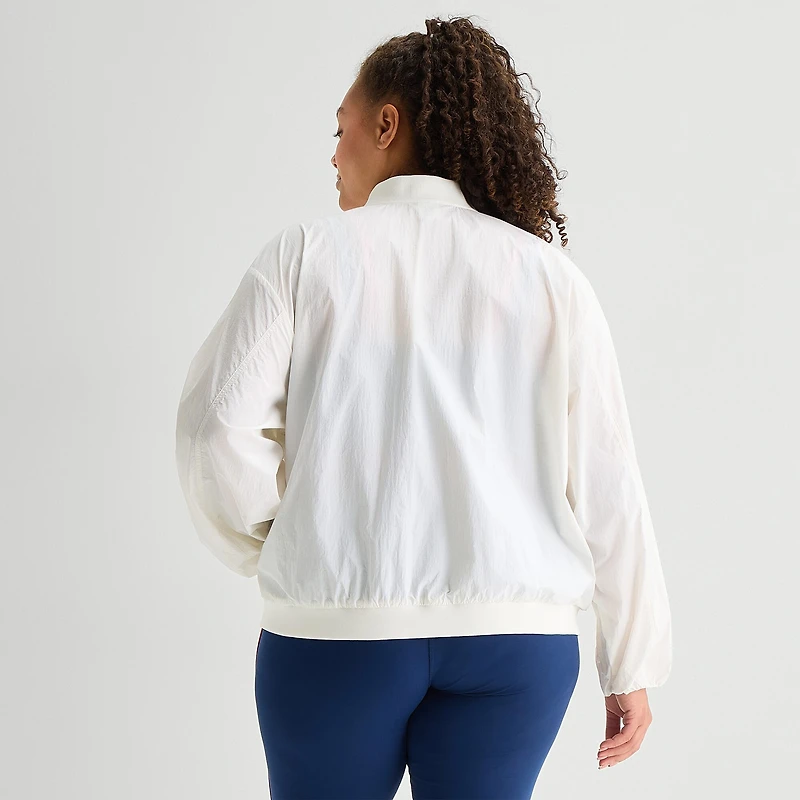 Xersion Womens Plus Midweight Track Jacket