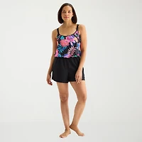 Sonnet Shores Womens Floral Swim Romper