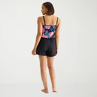 Sonnet Shores Womens Floral Swim Romper