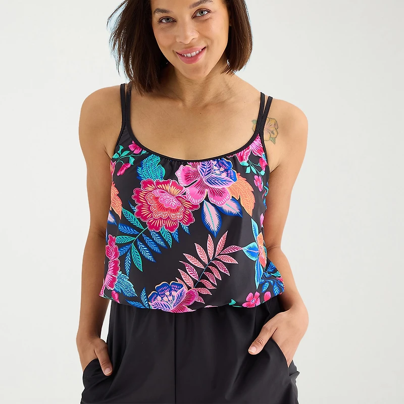 Sonnet Shores Womens Floral Swim Romper