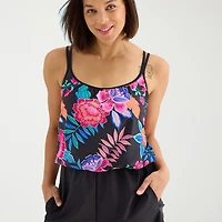 Sonnet Shores Womens Floral Swim Romper