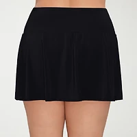 Liz Claiborne Womens Comfort Waistband Plus Swim Skirt