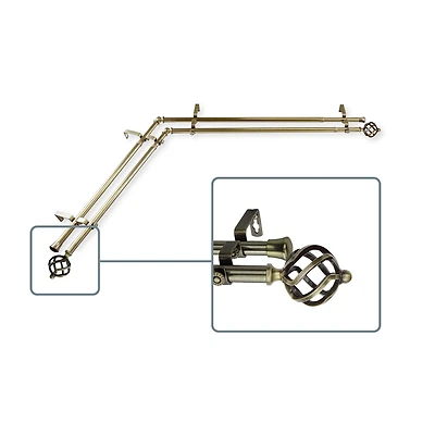 Rod Desyne Twist Corner Double Curtain