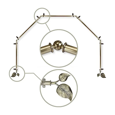 Rod Desyne Ivy 5 Sided Bay Window