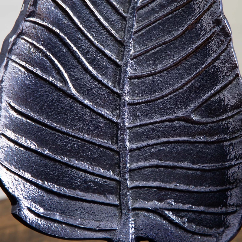 Nearly Natural 17" Aluminum Bodhi Leaf Figurine