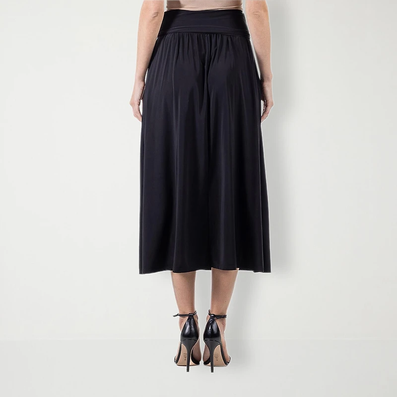 24seven Comfort Apparel Womens Stretch Fabric Maxi Skirt