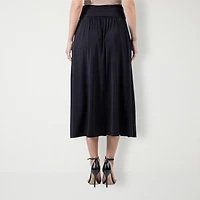 24seven Comfort Apparel Womens Stretch Fabric Maxi Skirt