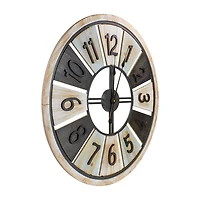 Northlight 28" Whitewashed Wall Clock