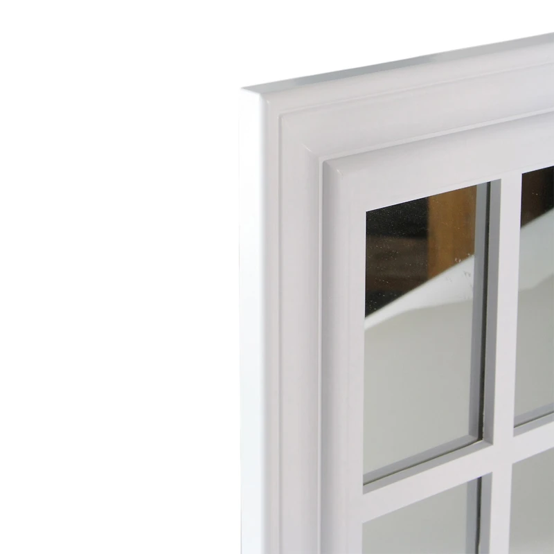 Northlight 17.5" White Mullions Square Wall Mirror