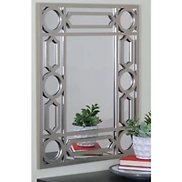 Northlight 29.5" Gray Framed Geometric Design Rectangular Wall Mirror