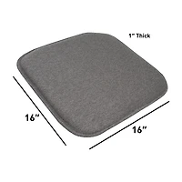 Sweet Home Collection™ Charlotte Jacquard Memory Foam No Slip Back 16" x Chair Pad Cushion