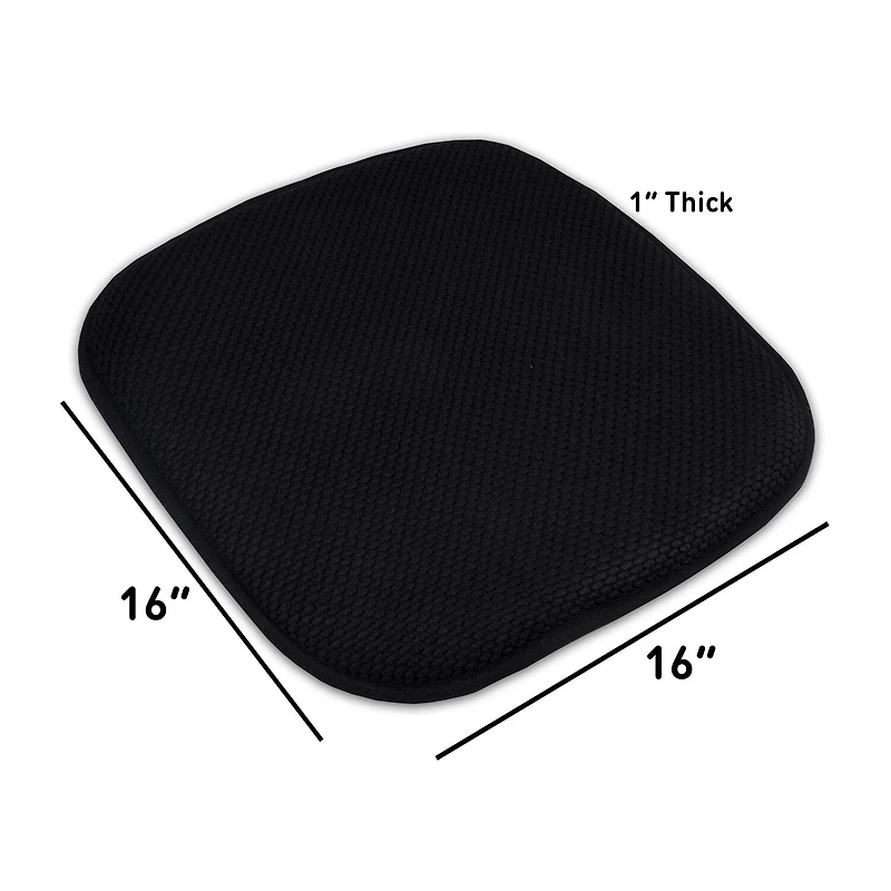 Sweet Home Collection™ Honeycomb Memory Foam No Slip Back 16" x Chair Pad Cushion