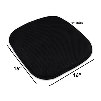Sweet Home Collection™ Honeycomb Memory Foam No Slip Back 16" x Chair Pad Cushion