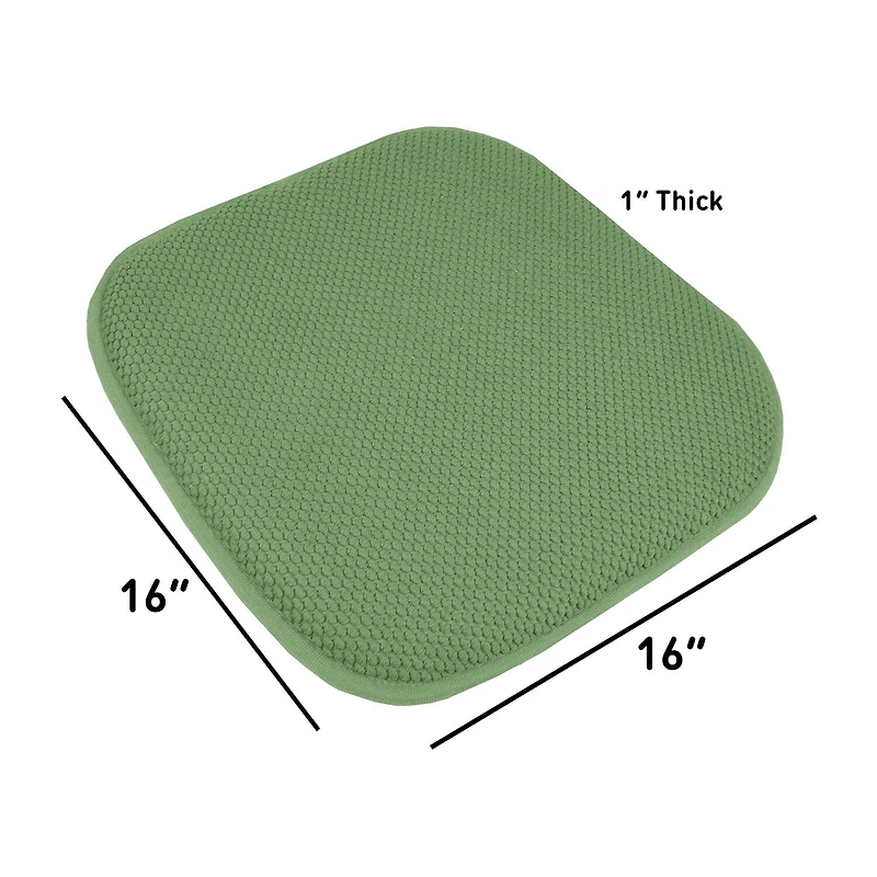 Sweet Home Collection™ Honeycomb Memory Foam No Slip Back 16" x Chair Pad Cushion