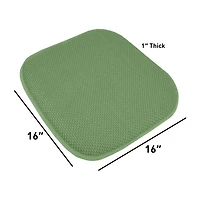 Sweet Home Collection™ Honeycomb Memory Foam No Slip Back 16" x Chair Pad Cushion