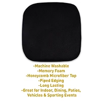 Sweet Home Collection™ Honeycomb Memory Foam No Slip Back 16" x Chair Pad Cushion