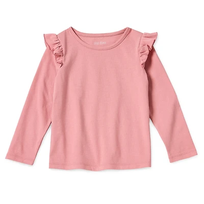 Okie Dokie Toddler & Little Girls Round Neck Long Sleeve T-Shirt