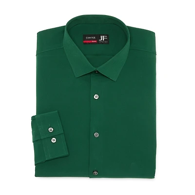 J. Ferrar Slim 360 Stretch Performance Mens Regular Fit Stretch Fabric Long Sleeve Dress Shirt