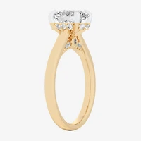 (G-H / Si1-Si2) Womens 1 1/7 CT. T.W. Lab Grown White Diamond 14K Gold Oval Solitaire Engagement Ring