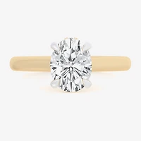 (G-H / Si1-Si2) Womens 1 1/7 CT. T.W. Lab Grown White Diamond 14K Gold Oval Solitaire Engagement Ring