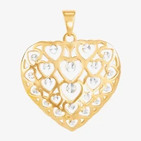 Womens 14K Gold Heart Pendant