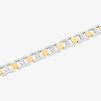 Mens 1/10 CT. T.W. White Diamond Stainless Steel Wrap Bracelet