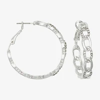 Bold Elements Womens 38mm Hoop Earrings
