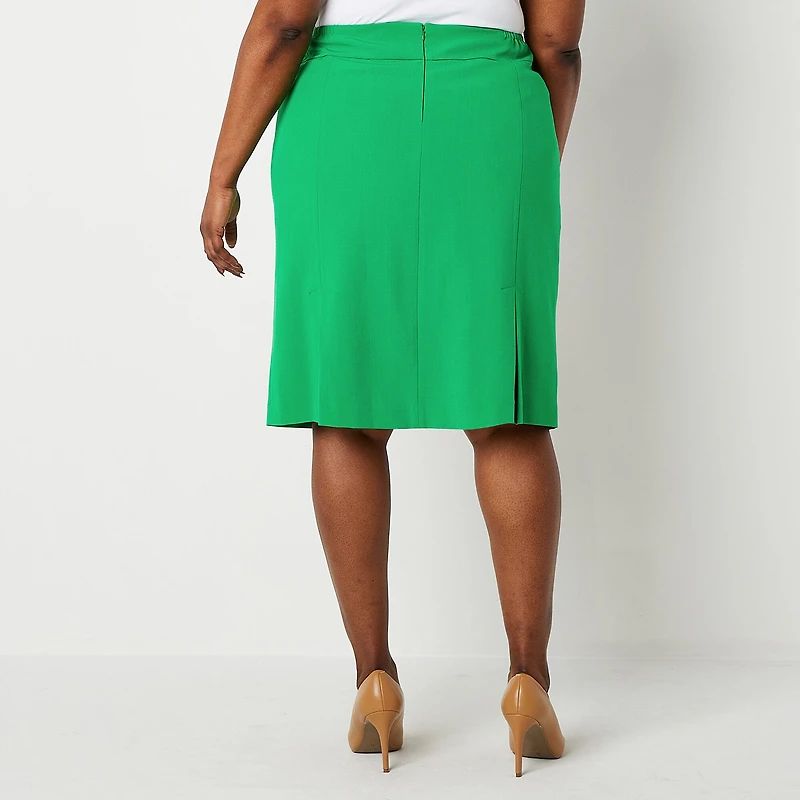 Black Label by Evan-Picone Womens Plus Suit Skirt