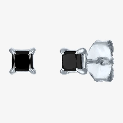 1/2 CT. T.W. Natural Black Diamond 10K Gold 4mm Stud Earrings