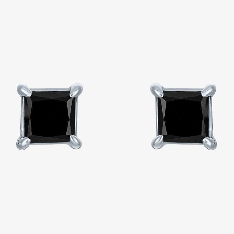 1 CT. T.W. Natural Black Diamond 10K Gold 5mm Stud Earrings