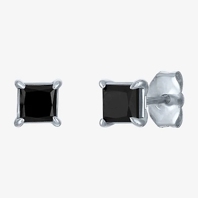 1 CT. T.W. Natural Black Diamond 10K Gold 5mm Stud Earrings