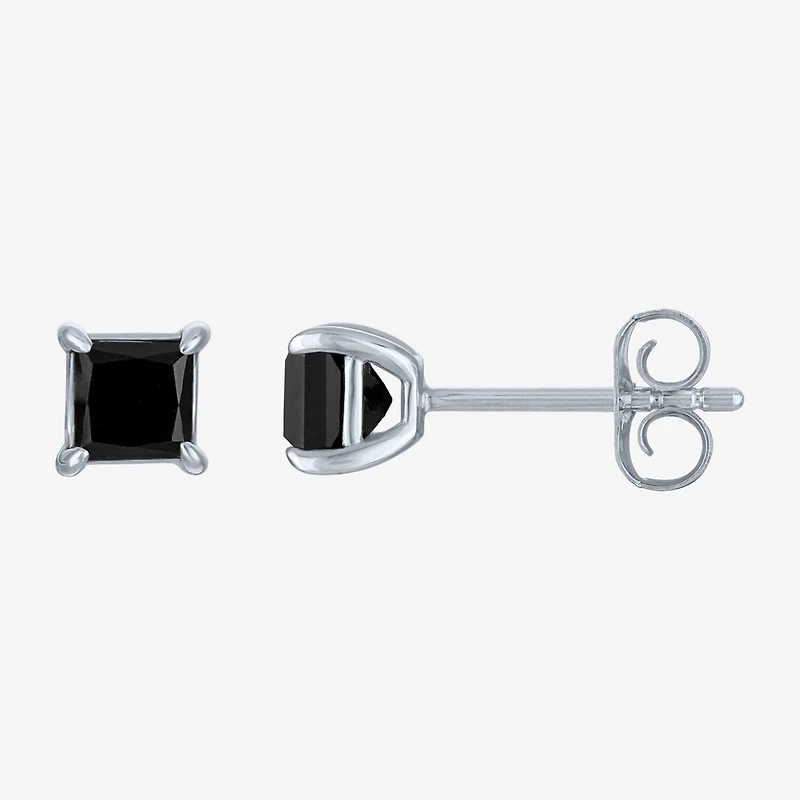 1 CT. T.W. Natural Black Diamond 10K Gold 5mm Stud Earrings