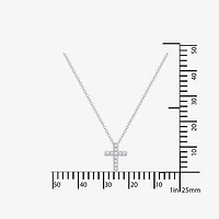 Diamonart Womens Cubic Zirconia Sterling Silver Cross 2-pc. Jewelry Set