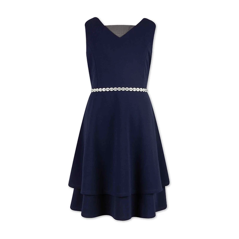 Speechless Big Kid Girls Embellished Sleeveless Skater Dress