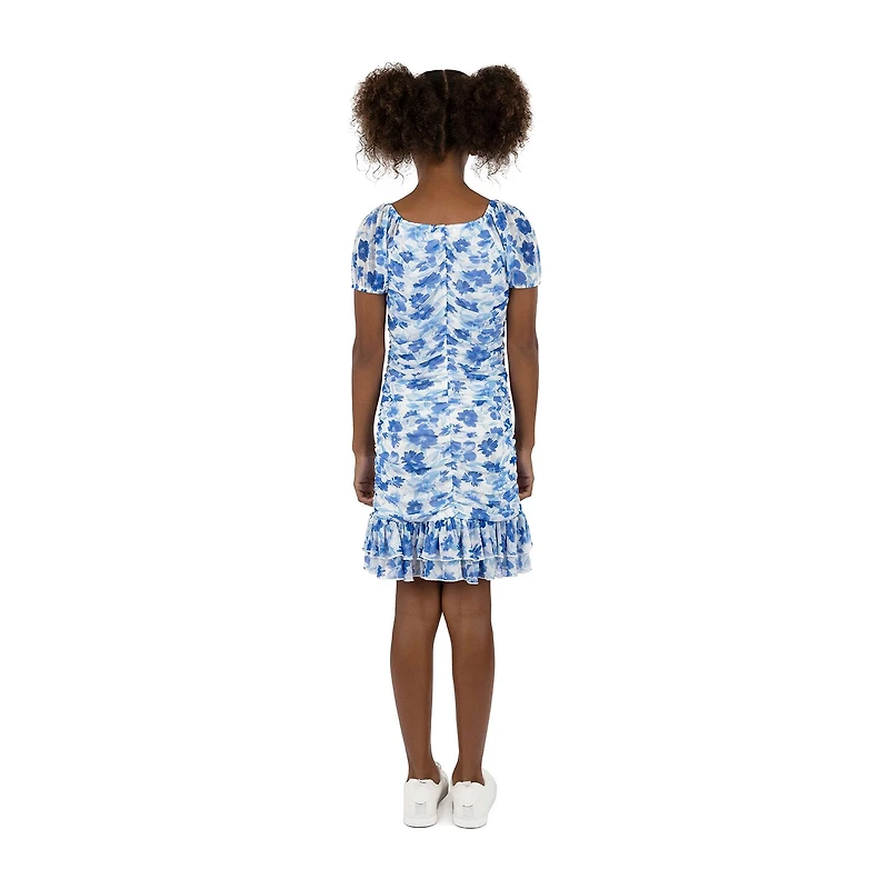 Speechless Big Kid Girls Short Sleeve Cap Casual Floral Bodycon Dress