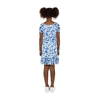 Speechless Big Kid Girls Short Sleeve Cap Casual Floral Bodycon Dress