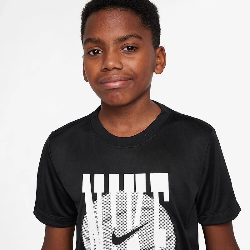 Nike Dri-Fit Big Kid Unisex Crew Neck Short Sleeve Regular Fit Graphic T-Shirt