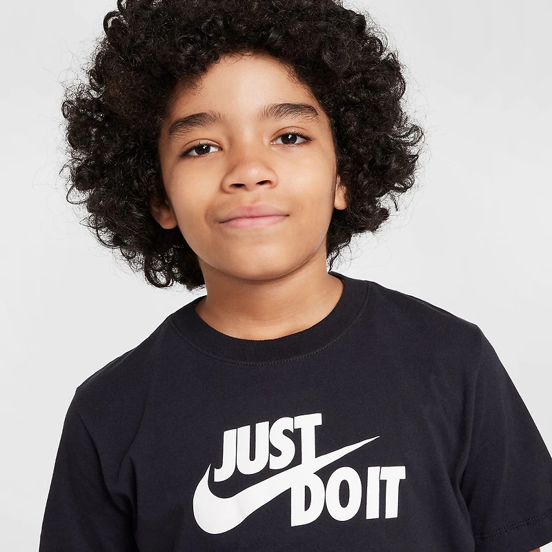 Nike Club Just Do It Big Kid Unisex Crew Neck Short Sleeve Regular Fit Graphic T-Shirt
