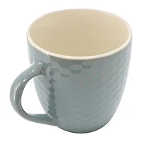 Elama Honeycomb Turquoise 6-pc. Geometric Coffee Mug