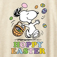 Womens Crew Neck Short Sleeve Regular Fit Peanuts Snoopy Graphic T-Shirt