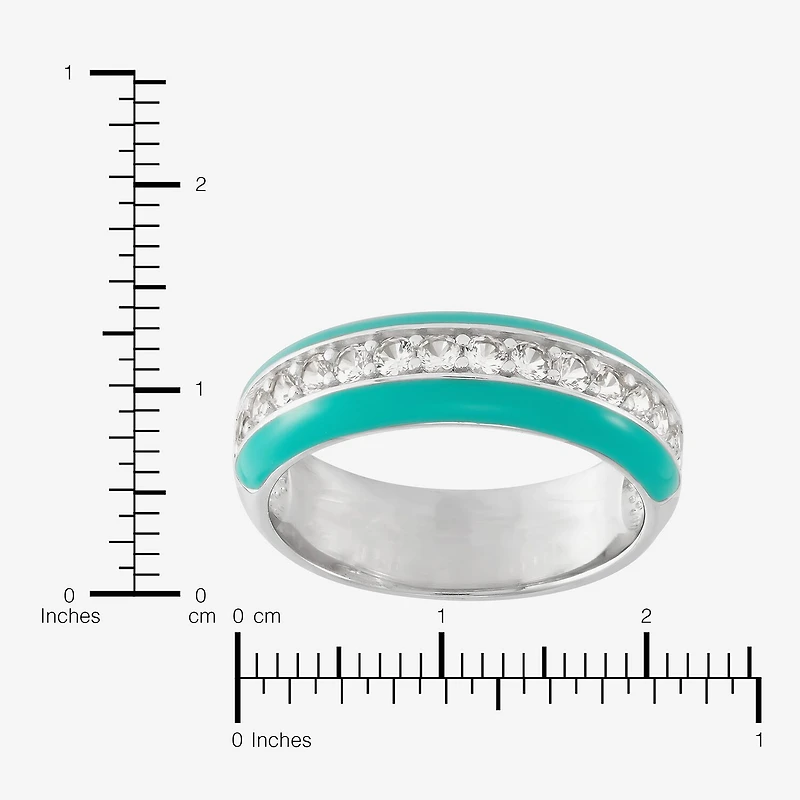 Limited Quantities! Womens 5.5MM Lab Created White Sapphire Sterling Silver Band