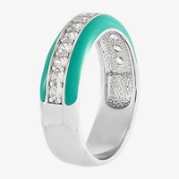 Limited Quantities! Womens 5.5MM Lab Created White Sapphire Sterling Silver Band