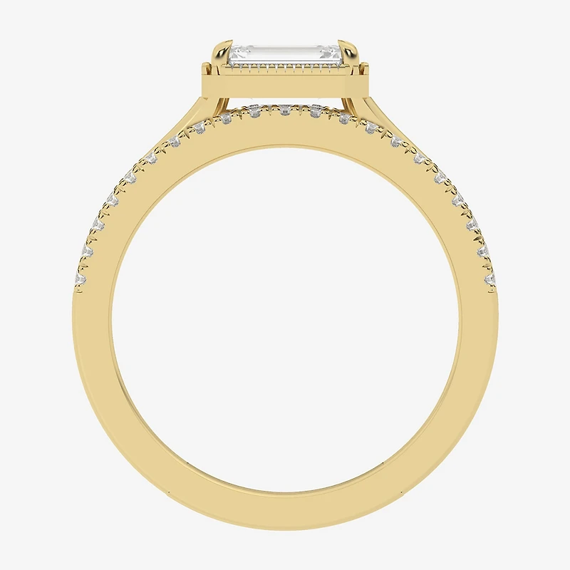 (Si2 / G) Womens 1 1/2 CT. T.W. Lab Grown White Diamond 10K Gold Cocktail Ring