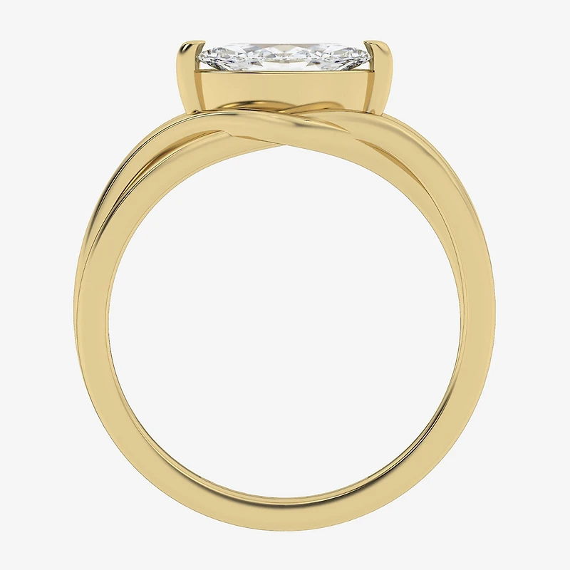 (Si2 / G) Womens 3/4 CT. Lab Grown White Diamond 10K Gold Marquise Cocktail Ring